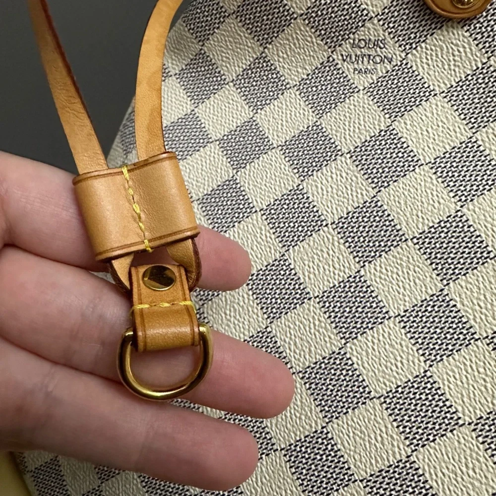 LV Neverfull MM Damier Azure Rose Beige - Picture 14 of 16